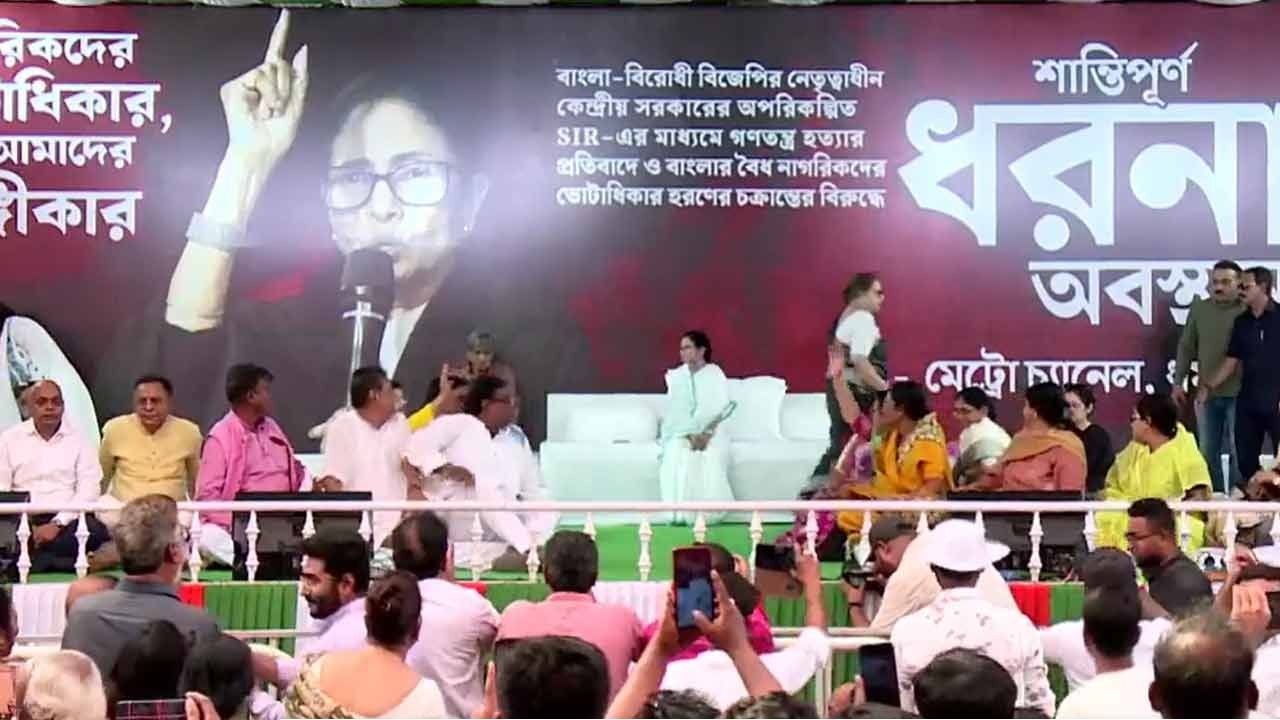 মেট্রো চ্যানেলে ‘মৃত’ ভোটারদের নিয়ে ধরনায় মমতা! কমিশনকে ‘বিজেপির দালাল’ বলে তোপ