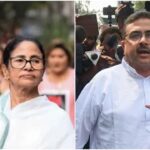 রেওয়াজ ভেঙে ভোটের সকালে বুথে বুথে মমতা, ‘ঠেলায় পড়ে’ বলে শুভেন্দুর তীব্র কটাক্ষ