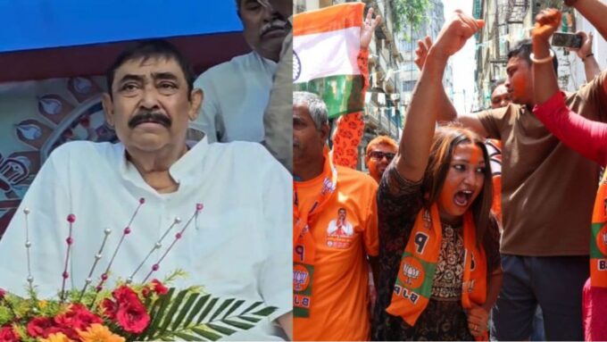 অনুব্রতর গড় বোলপুরে ‘গেরুয়া সুনামি’, তৃণমূলের প্রতীকী শেষকৃত্য সেরে উল্লাসে মাতল বিজেপি!