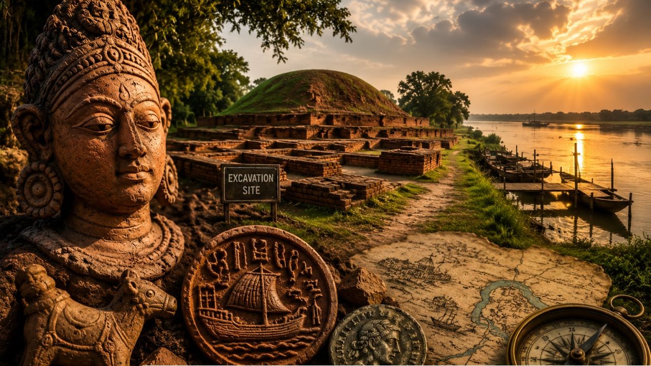 বাংলার ‘হারানো আটলান্টিস’:কলকাতা থেকে মাত্র কয়েক ঘণ্টা দূরেই ঘুমিয়ে আছে এক প্রাচীন সভ্যতা!