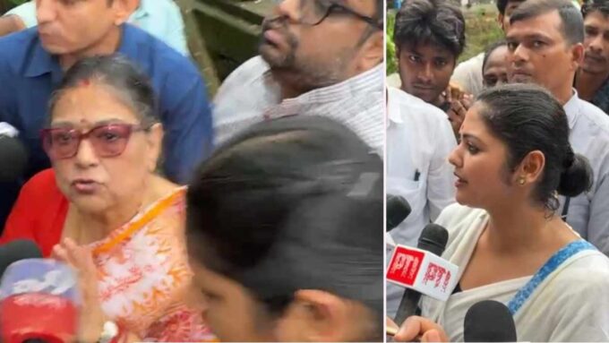 বারুইপুর কাণ্ডে ৭২ ঘণ্টা পর মাঠে ‘আসল’ তৃণমূল! নির্যাতিতার বাড়িতে ঋতব্রত-সায়নী, পুলিশের সঙ্গে বচসা
