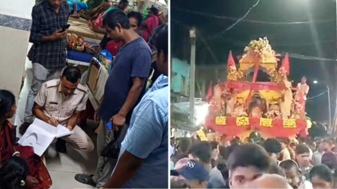আনন্দ উৎসব মুহূর্তে বদলে গেল বিষাদে! তেখালি বাজারে রথের চূড়া বিদ্যুতের তারে ঠেকতেই চরম বিপর্যয়!