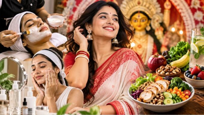 Skin Care: শুধু পার্লারে গেলেই হবে? পুজোর আগে স্কিন কেয়ারে বদল আনুন, নজর থাকুক খাবারেও